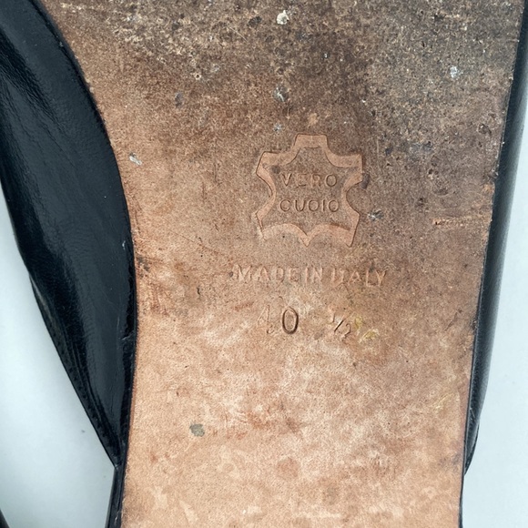 Manolo Blahnik Authentic Leather Slide On Black Mules ( Italian size 40.5) - Picture 6 of 8